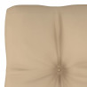 Cojín para sofá de palets de tela beige 50x40x12 cm 3
