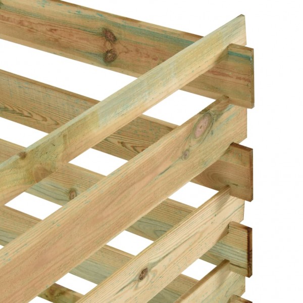 Compostador con listones madera pino impregnada 120x120x70 cm M 4