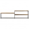 Mueble para TV de madera maciza de mango rugosa 180x30x50 cm 2