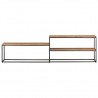 Mueble de TV de madera maciza de acacia 180x30x50 cm 2