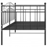 Estructura de sofá cama de metal negro 90x200 cm 5