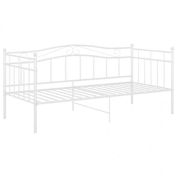 Estructura de sofá cama de metal blanco 90x200 cm M 3
