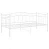 Estructura de sofá cama de metal blanco 90x200 cm 3