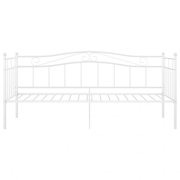 Estructura de sofá cama de metal blanco 90x200 cm M 4