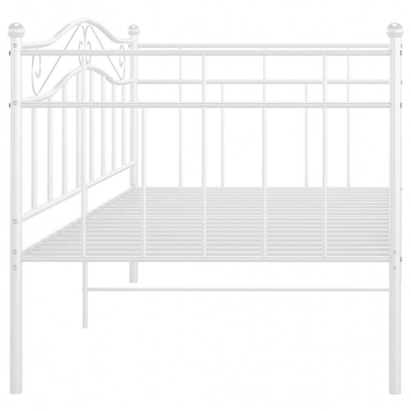 Estructura de sofá cama de metal blanco 90x200 cm M 5