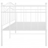 Estructura de sofá cama de metal blanco 90x200 cm 5