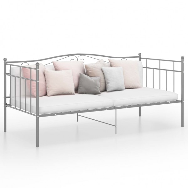 Estructura de sofá cama de metal gris 90x200 cm D