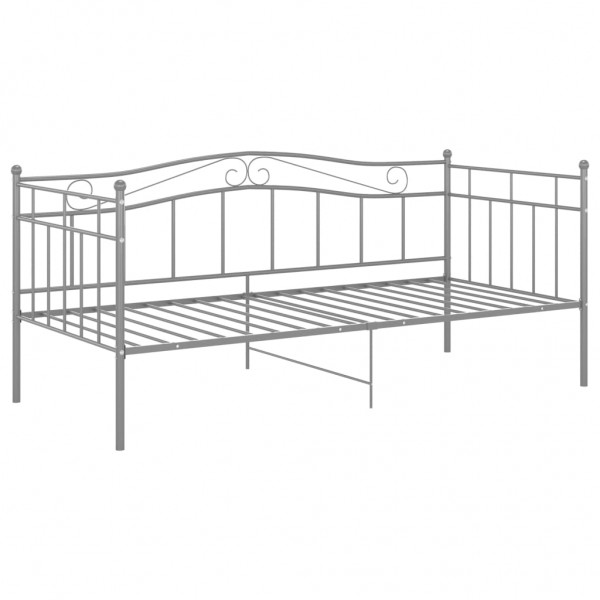 Estructura de sofá cama de metal gris 90x200 cm M 3