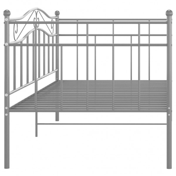 Estructura de sofá cama de metal gris 90x200 cm M 5