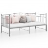 Estructura de sofá cama extraíble de metal gris 90x200 cm 1