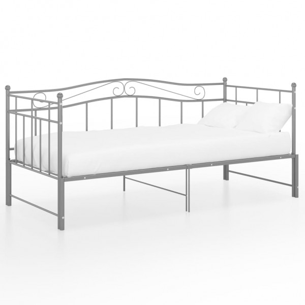 Estrutura sofá-cama de puxar 90x200 cm metal cinzento M 3