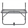Mesa de balcón de acero negro 60x40 cm 4