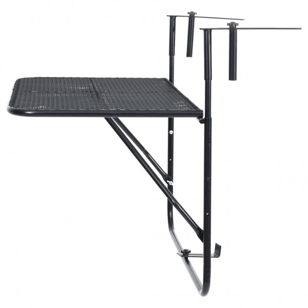 Mesa para varanda 60x40 cm aço preto M 5