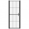 Puerta de ducha de vidrio templado negro 91x195 cm 3