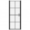 Puerta de ducha de vidrio templado negro 91x195 cm 3