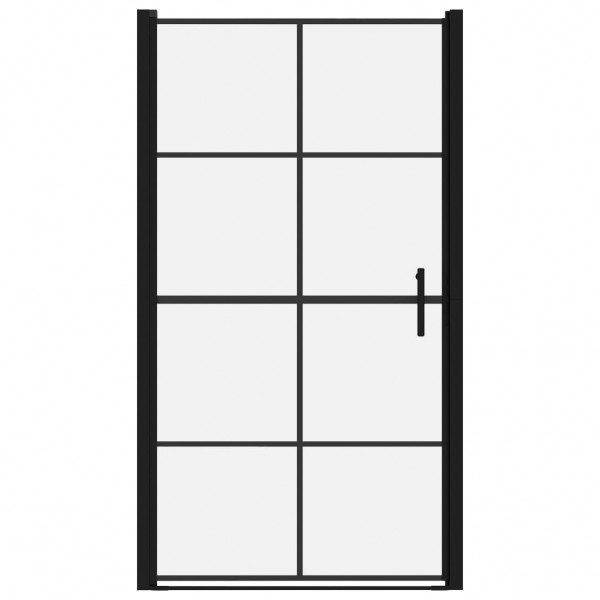 Puertas de ducha de vidrio templado negro 100x178 cm M 3