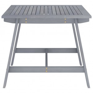 Mesa de jantar para jardim 88x88x74 cm acácia maciça cinzento H