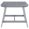 Mesa de comedor de jardín madera maciza acacia gris 88x88x74 cm 2