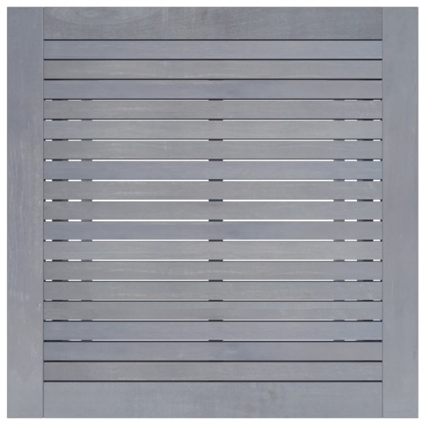 Mesa de comedor de jardín madera maciza acacia gris 88x88x74 cm M 5