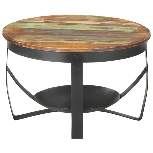 Mesa de centro Ø68x43 cm madeira recuperada maciça M 2