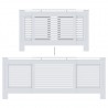 Cubierta para radiador MDF blanco 205 cm 5