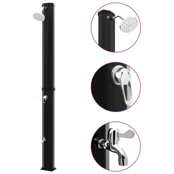 Ducha solar exterior con rociador y grifo 35 L D