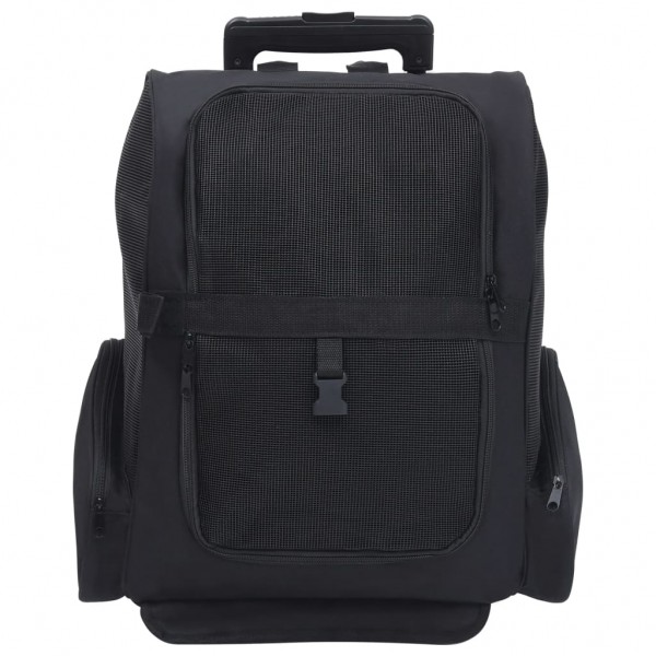 Carrito trolley plegable multiusos para mascotas negro M 4