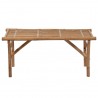 Banco de jardín plegable con cojín bambú 118 cm 3