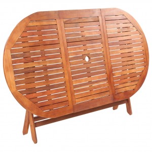 Mesa de jardín plegable madera maciza de acacia 160x85x75 cm H