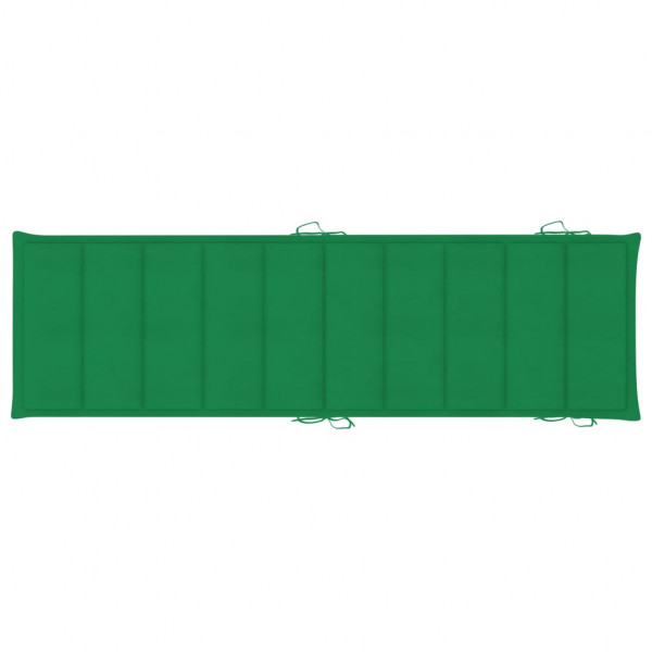 Cojín de tumbona de tela Oxford verde 186x58x3 cm M 3