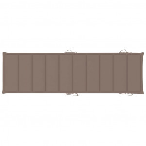 Cojín de tumbona de tela Oxford taupé 186x58x3 cm H