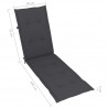 Cojín para tumbona gris antracita (75+105)x50x3 cm 5