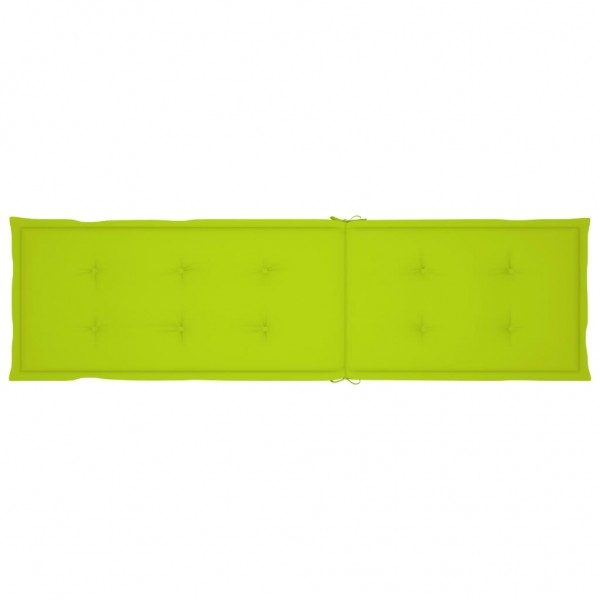 Cojín para tumbona verde claro (75+105)x50x3 cm D