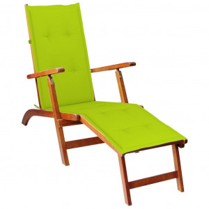 Almofadão cadeira de terraço (75+105)x50x4 cm verde brilhante H