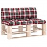 Almofadas para paletes 2 unidades tecido xadrez vermelho 1