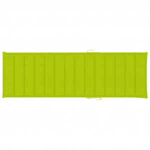 Cojín de tumbona de tela Oxford verde claro 200x60x3 cm H