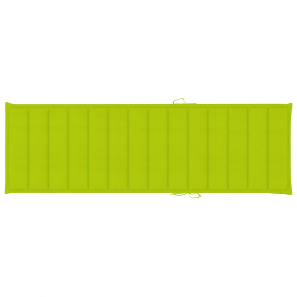 Cojín de tumbona de tela Oxford verde claro 200x60x3 cm M 2