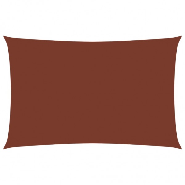 Toldo de vela rectangular de tela oxford terracota 2x5 m D