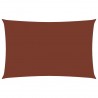 Toldo de vela rectangular de tela oxford terracota 2x5 m 1