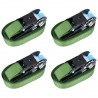 Cintas de fixação c/ roquete 4 pcs 800 daN 6 m verde 1