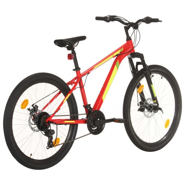 Bicicleta montaña 21 velocidades 27.5 pulgadas rueda 38 cm rojo M 3