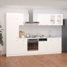 Juego de muebles de cocina 8 piezas aglomerado blanco 1