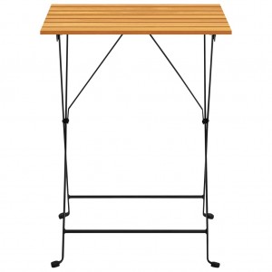 Mesa bistró de terraza madera maciza de acacia 55x54x71 cm H