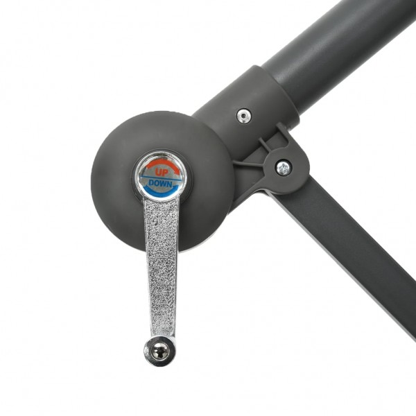 Sombrilla voladiza con luces LED y palo de acero terracota M 5