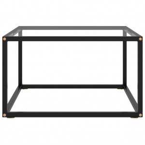 Mesa de centro negra con vidrio templado 60x60x35 cm H