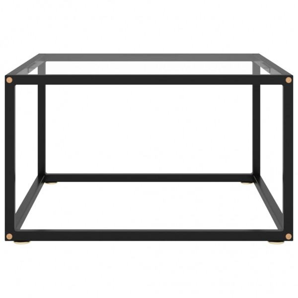 Mesa de centro negra con vidrio templado 60x60x35 cm M 2
