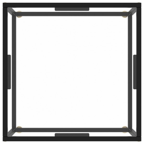 Mesa de centro negra con vidrio templado 60x60x35 cm M 3