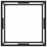 Mesa de centro negra con vidrio templado 60x60x35 cm 3