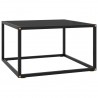 Mesa de centro negra con vidrio negro 60x60x35 cm 1