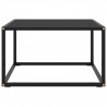 Mesa de centro 60x60x35 cm vidro preto 2